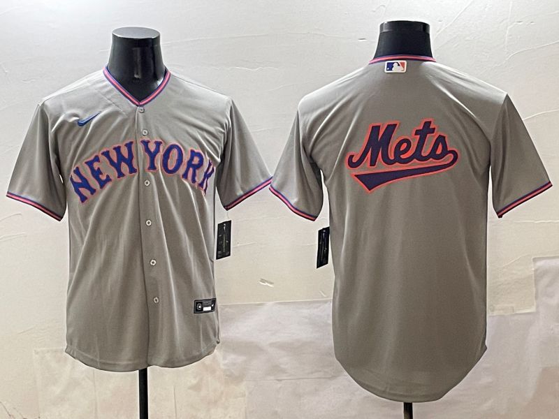 Men New York Mets Blank Grey Second generation 2025 Nike MLB Jersey style 19->new york mets->MLB Jersey